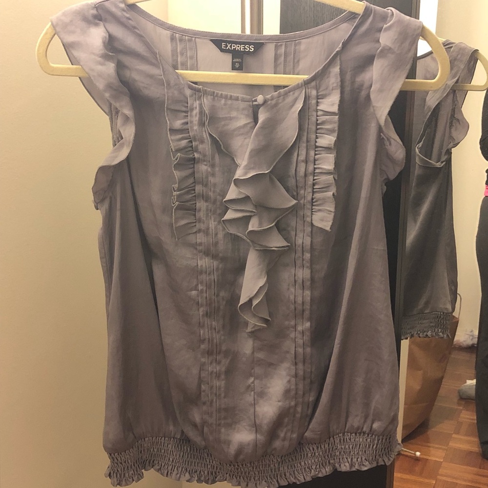 Express blouse- gray / light purple XS